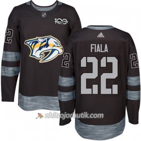 Män Ishockey Nashville Predators Tröja Kevin Fiala 22 1917-2017 100th Anniversary Adidas Svart Authentic